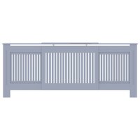 Radiatorombouw 205 cm MDF grijs 3