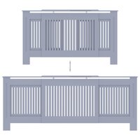 Radiatorombouw 205 cm MDF grijs 5