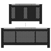 Radiatorombouw 205 cm MDF zwart 5