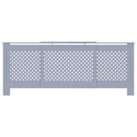 Radiatorombouw 205 cm MDF grijs 3