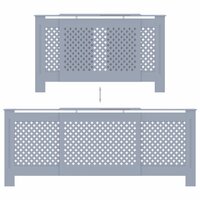 Radiatorombouw 205 cm MDF grijs 5