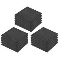 Valtegels 18 st 50x50x3 cm rubber zwart 2