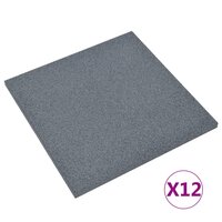 Valtegels 12 st 50x50x3 cm rubber grijs 2