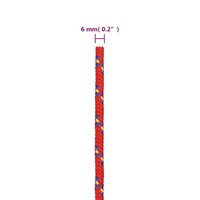 Boottouw 6 mm 25 m polypropyleen rood 6