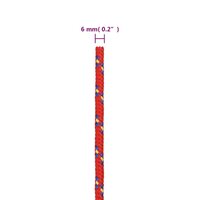 Boottouw 6 mm 50 m polypropyleen rood 6