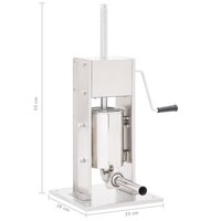 Worstenvuller handmatig 3 L roestvrij staal zilverkleurig 7