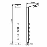 Douchepaneelsysteem glas bruin 10