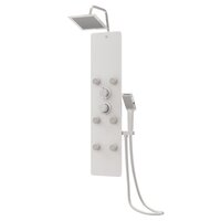 Douchepaneel 25x47,5x130 cm glas wit 3