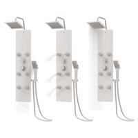 Douchepaneel 25x47,5x130 cm glas wit 9