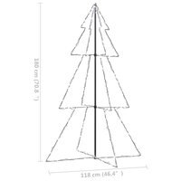 Kegelkerstboom 240 LED&amp;apos;s binnen en buiten 118x150 cm 8