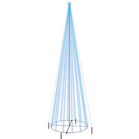 Kegelkerstboom 1134 LED&amp;apos;s blauw 230x800 cm 2
