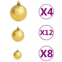 100-delige Kerstballenset 3/4/6 cm bruin/bronskleur/goudkleurig 3