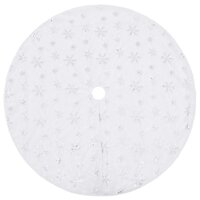 Kerstboomrok luxe 90 cm kunstvacht wit 2