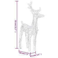 Kerstversiering rendieren en slee 160 LED&amp;apos;s 130 cm acryl 10