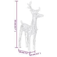Kerstversiering rendieren en slee 160 LED&amp;apos;s 130 cm acryl 7