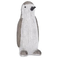Kerstfiguur pingu&iuml;n LED binnen en buiten 30 cm acryl 5