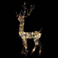 Kerstversiering rendier 140 LED&amp;apos;s 120 cm acryl meerkleurig 4
