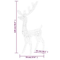 Kerstversiering rendier 140 LED&amp;apos;s 120 cm acryl meerkleurig 9