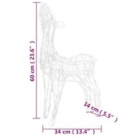 Kerstversiering rendierfamilie 160 LED&amp;apos;s blauw acryl 10