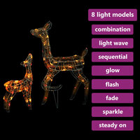 Kerstversiering rendierfamilie 160 LED meerkleurig acryl 4