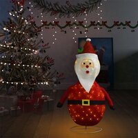 Decoratieve kerstman LED luxe stof 120 cm 3