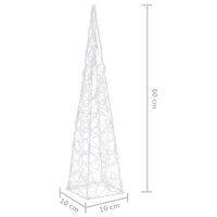 Lichtkegel decoratief LED 60 cm acryl koudwit 9
