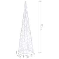 Lichtkegel decoratief LED 60 cm acryl blauw 9