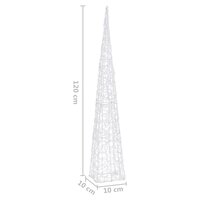 Lichtkegel decoratief LED 120 cm acryl blauw 9