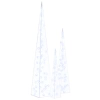 Lichtkegelset decoratief LED 60/90/120 cm acryl blauw 2