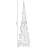 Lichtkegel decoratief LED blauw 90 cm acryl 7