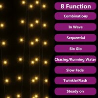 Lichtsnoeren 2 st met 2x200 LED&amp;apos;s solar binnen/buiten warmwit 4