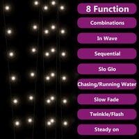 Lichtsnoeren 2 st met 2x200 LED&amp;apos;s solar binnen/buiten koudwit 4