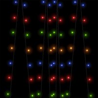 Lichtsnoeren 2 st 2x200 LED&amp;apos;s solar binnen/buiten meerkleurig 5