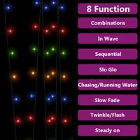 5 st Lichtslinger met 200 LED&amp;apos;s solar binnen/buiten meerkleurig 5