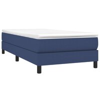 Bedframe stof blauw 80x200 cm 3