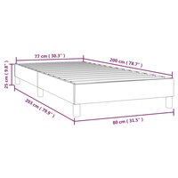Bedframe fluweel donkergrijs 80x200 cm 9