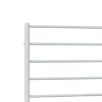Bedframe met hoofdbord metaal wit 75 x 190 cm 9