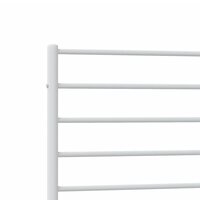 Bedframe met hoofdbord metaal wit 80x200 cm 9