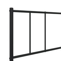 Bedframe met hoofdbord metaal zwart 75x190 cm 9
