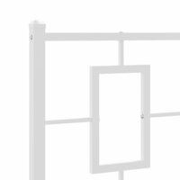 Bedframe met hoofdbord metaal wit 80x200 cm 8