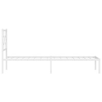 Bedframe met hoofdbord metaal wit 75 x 190 cm 6
