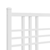 Bedframe met hoofdbord metaal wit 90x190 cm 7