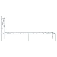 Bedframe met hoofdbord metaal wit 75 x 190 cm 5