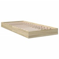 Bedframe bewerkt hout sonoma eikenkleurig 75x190 cm 6