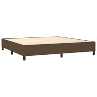 Boxspringframe stof donkerbruin 200x200 cm 4