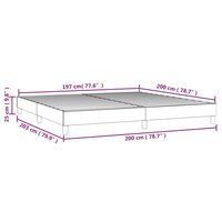Boxspringframe stof donkerbruin 200x200 cm 9
