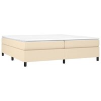 Boxspringframe stof cr&egrave;mekleurig 200x200 cm 3