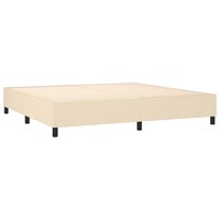 Boxspringframe stof cr&egrave;mekleurig 200x200 cm 4