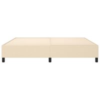 Boxspringframe stof cr&egrave;mekleurig 200x200 cm 5