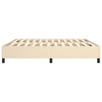 Boxspringframe stof cr&egrave;mekleurig 200x200 cm 6